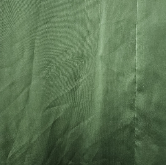 NWT Ieena for Mac Duggal High Neck Ruffle Hem Cape Mini Dress Dark Green SZ 14 - Picture 8 of 9